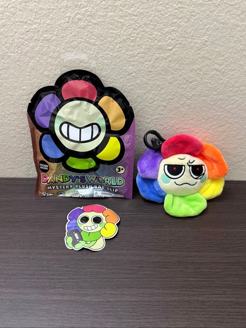 CultureFly Dandy's World Blind Bag Plush Bag Clip Keychain - Dandy